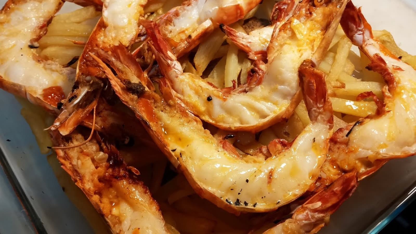 Gamba tigre grelhada