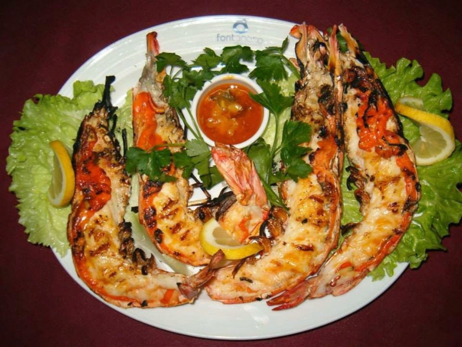 Gamba tigre grelhada